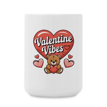 Valentine vibes for lovers on Valentine's Day - Large Mug 440 ml - white - Front