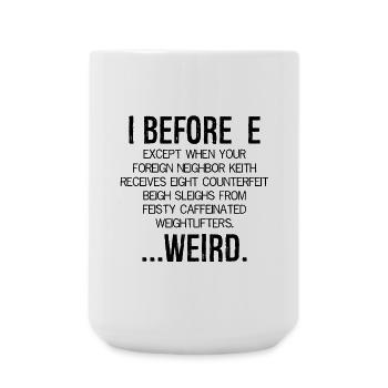 I avant E bizarre - Grande tasse 440 ml - blanc - Devant