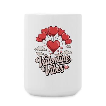 Valentine vibes for lovers on Valentine's Day - Large Mug 440 ml - white - Front