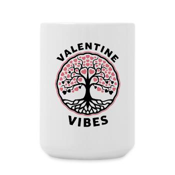 Valentine vibes for lovers on Valentine's Day - Large Mug 440 ml - white - Front