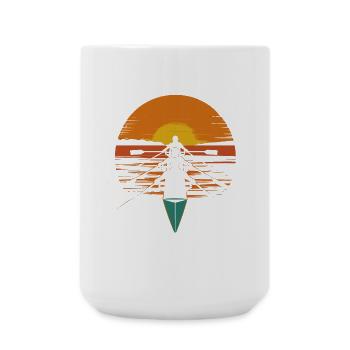 Rudern Porträt - Große Tasse 440 ml - Weiß - Vorne