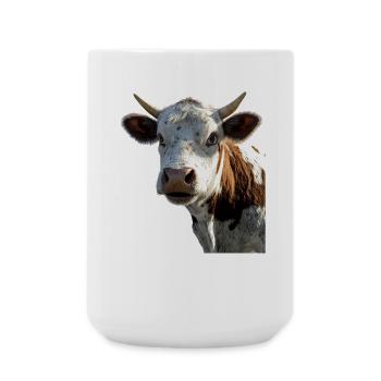 Cow Farmer Beef Milk Vegan Calf Cow Farm Cows - Large Mug 440 ml - white - Front