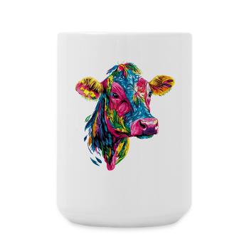 Cow Farmer Beef Milk Vegan Calf Cow Farm Cows - Large Mug 440 ml - white - Front