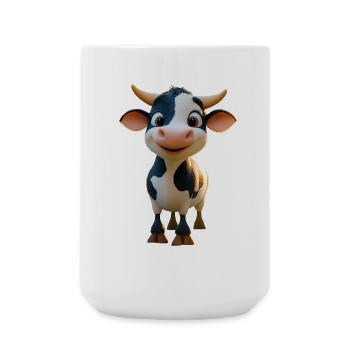 Cow Farmer Beef Milk Vegan Calf Cow Farm Cows - Large Mug 440 ml - white - Front