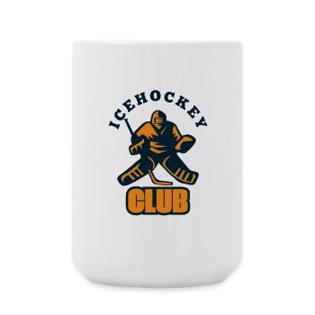 Logo du club de hockey sur glace imprimé - Grande tasse 440 ml - blanc - Devant