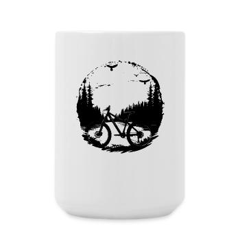 Mountain Bike Graphics - Large Mug 440 ml - white - Front