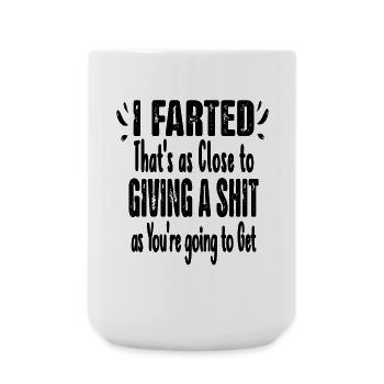 Vintage This Girl Loves To Fart farting Sayings - Large Mug 440 ml - white - Front