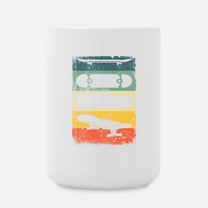 Skateboard Retro - Large Mug 440 ml - white