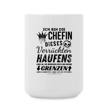 Chefin dieses Verrückten Haufens Chefin Geschenke - Große Tasse 440 ml - Weiß - Vorne