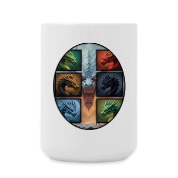 WING OF FIRES LEGENDS FATHOM DARKSTALKER CLEARSIGH - Large Mug 440 ml - white - Front