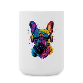 French Bulldog Dog Motif Great Dane Frenchie - Large Mug 440 ml - white - Front