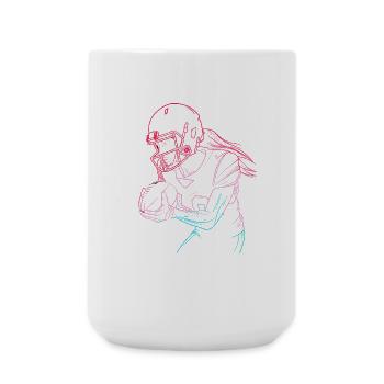 Joueur de football américain - Grande tasse 440 ml - blanc - Devant