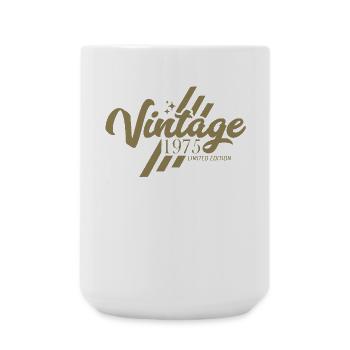  Geburtstag Jahrgang 1975 Retro Design - Große Tasse 440 ml - Weiß - Vorne
