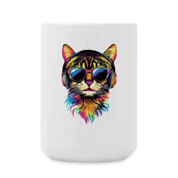Bengal Katze Leopard Cat Leopardette Bengal Katzen - Große Tasse 440 ml - Weiß - Vorne