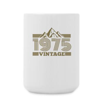 Geburtstag 1975 Retro Natur Wandern Berge - Große Tasse 440 ml - Weiß - Vorne