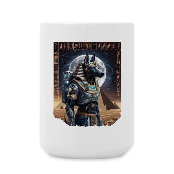 Ancien Anubis Astronaute Sci-Fi Design - Grande tasse 440 ml - blanc - Devant