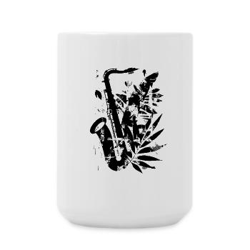 Saxophone drôle - Grande tasse 440 ml - blanc - Devant