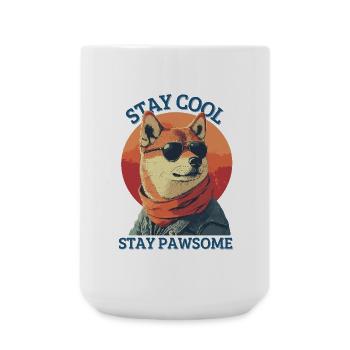 Shiba Inu Hund - Große Tasse 440 ml - Weiß - Vorne
