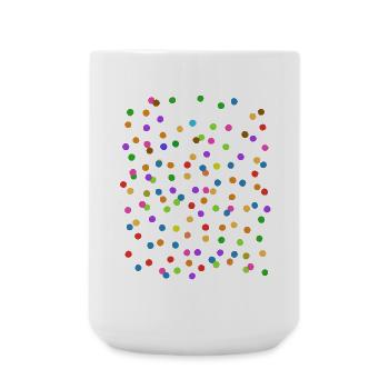 Konfetti - Fasching - Karneval - Verkleidung - Große Tasse 440 ml - Weiß - Vorne