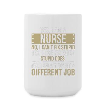 je suis infirmière non je ne peux pas réparer stupide je répare - Grande tasse 440 ml - blanc - Devant