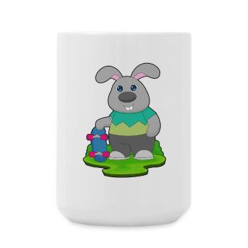 Bunny Skater Skateboard - Large Mug 440 ml - white - Front