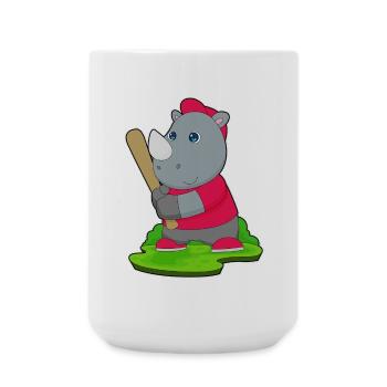 Rhino Baseball Baseball Bat - Large Mug 440 ml - white - Front