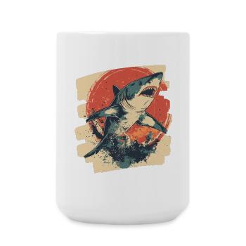Shark Retro - Large Mug 440 ml - white - Front