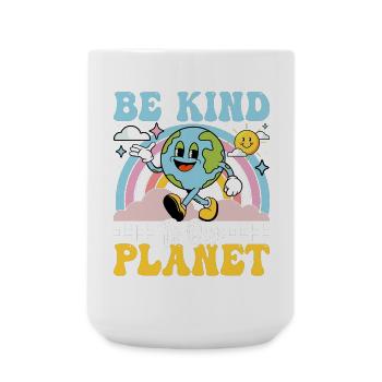 Tag der Erde - Seien Sie nett zu unserem Planeten - Große Tasse 440 ml - Weiß - Vorne