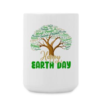 Alles Gute zum Tag der Erde - Große Tasse 440 ml - Weiß - Vorne