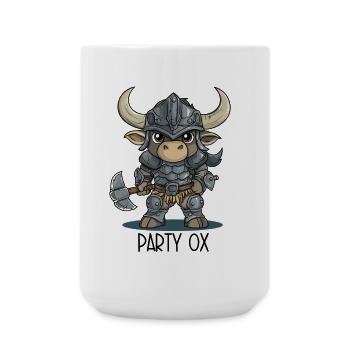Party Ox – Groupe de Héros Chevalier Bœuf - Grande tasse 440 ml - blanc - Devant