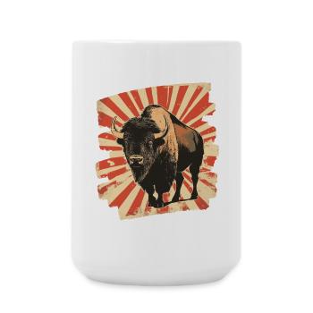 Bison - Large Mug 440 ml - white - Front