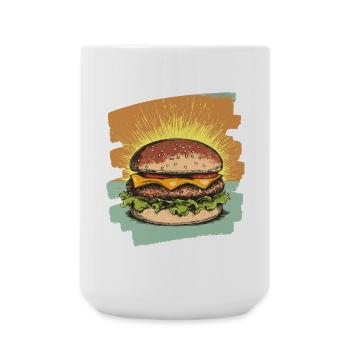 Burger Retro - Große Tasse 440 ml - Weiß - Vorne