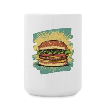 Burger Retro - Große Tasse 440 ml - Weiß - Vorne