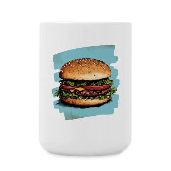 Burger Retro - Große Tasse 440 ml - Weiß - Vorne