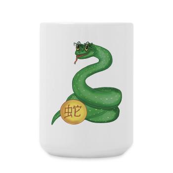Chinese Zodiac Snake - Large Mug 440 ml - white - Front