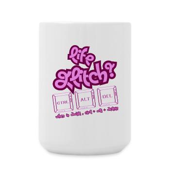 Life Glitch Keyboard - Große Tasse 440 ml - Weiß - Vorne