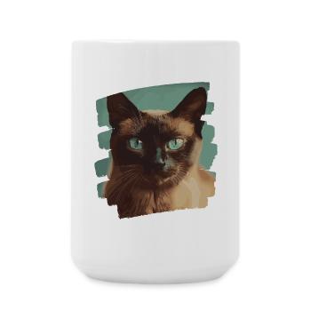 Birman Birmanie Chat Rétro - Grande tasse 440 ml - blanc - Devant