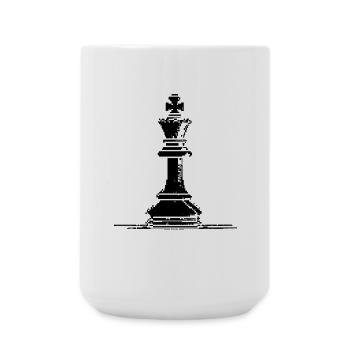 Chess piece pixel graphic - Large Mug 440 ml - white - Front