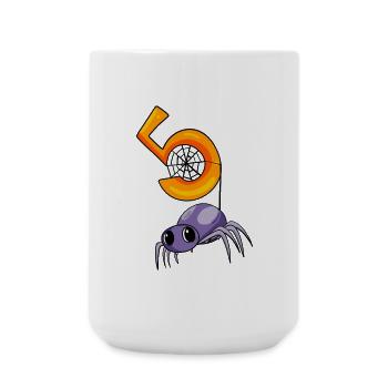 5th Birthday Motif Spider - 5 years - Large Mug 440 ml - white - Front