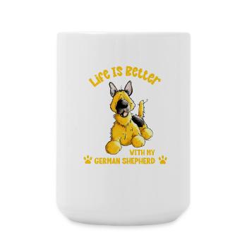 German Shepherd Saying - Large Mug 440 ml - white - Front