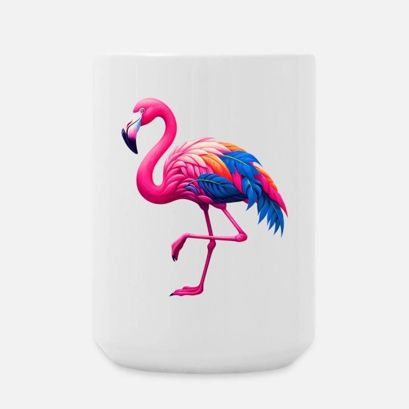 Flamingo - Große Tasse 440 ml - Weiß