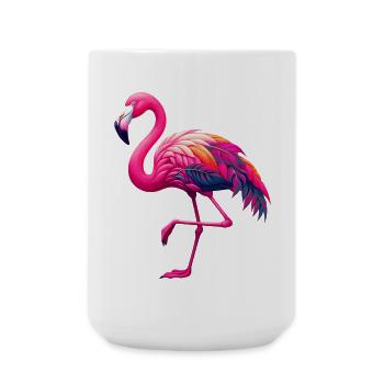 Flamingo - Große Tasse 440 ml - Weiß - Vorne