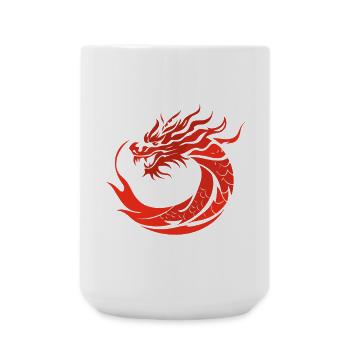 Red Dragon in Japan Style - Large Mug 440 ml - white - Front