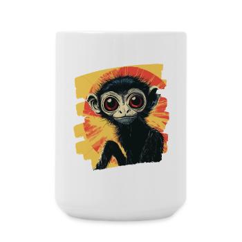 Spider Monkey Retro - Large Mug 440 ml - white - Front