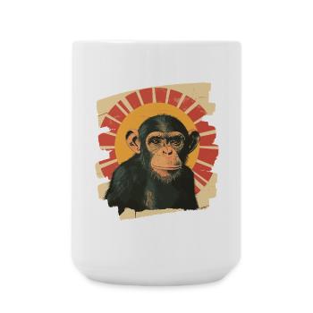 Monkey Retro - Large Mug 440 ml - white - Front