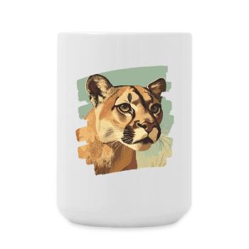 Lion from mountain Retro - Large Mug 440 ml - white - Front