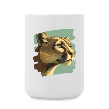 Lion from mountain Retro - Large Mug 440 ml - white - Front