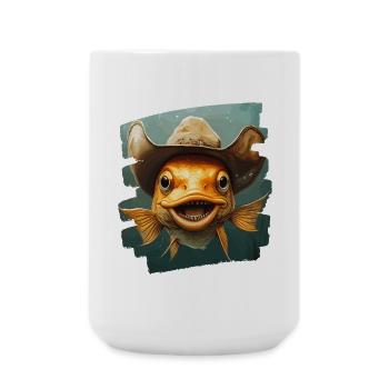 Texas Fishing Retro - Large Mug 440 ml - white - Front