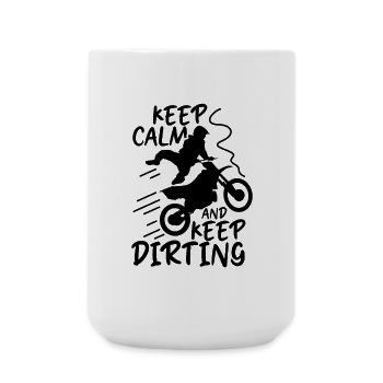 Funny motocross joke - Large Mug 440 ml - white - Front