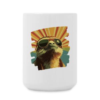 Faultier Retro - Große Tasse 440 ml - Weiß - Vorne